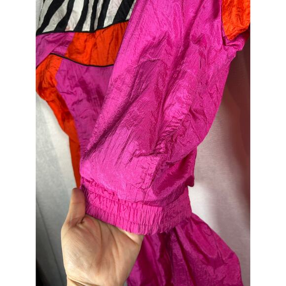 One Resource Vintage 2-Piece Tracksuit Neon Pink & Zebra Print Gorgeous Size M/L - Picture 9 of 9